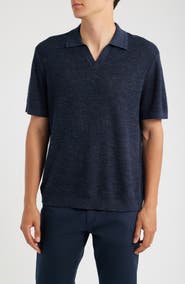 Theory Brenan Linen Blend Polo