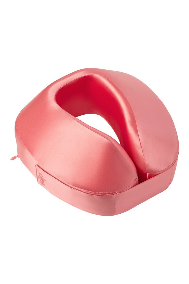Pure Silk Travel Pillow, Alternate, color, BLUSH