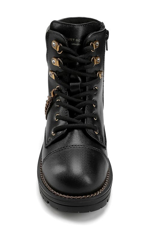 Kurt Geiger London Kids' Chain Combat Boot In Brown