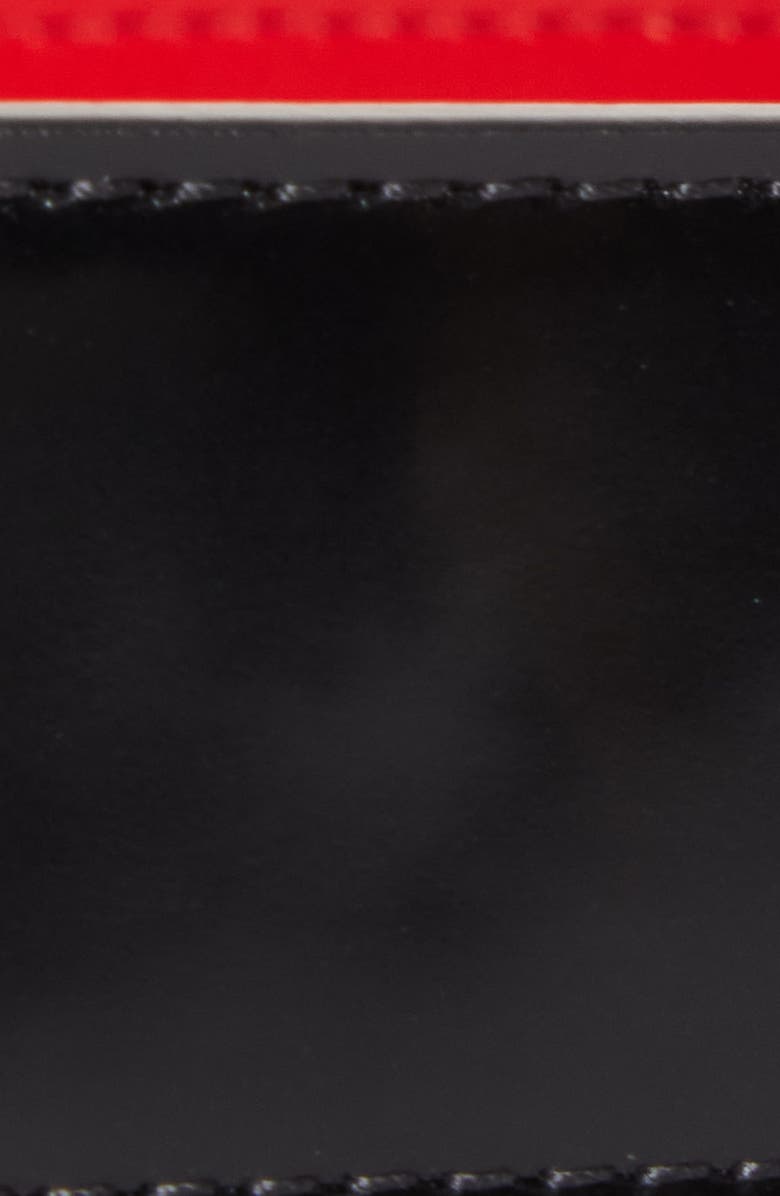 Christian Louboutin Logo Buckle Leather Belt, Alternate, color, Black/ Gun Metal