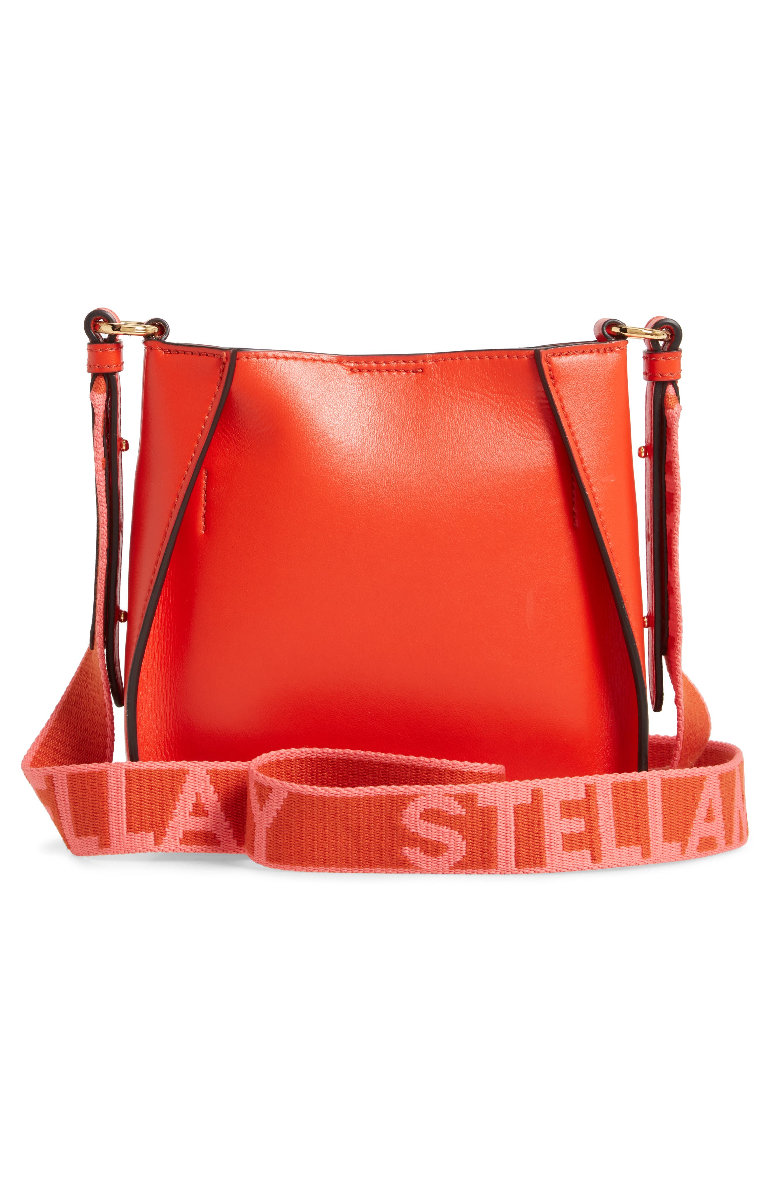Logo Alter Nappa Faux Leather Crossbody Bag, Alternate, color, FLAME