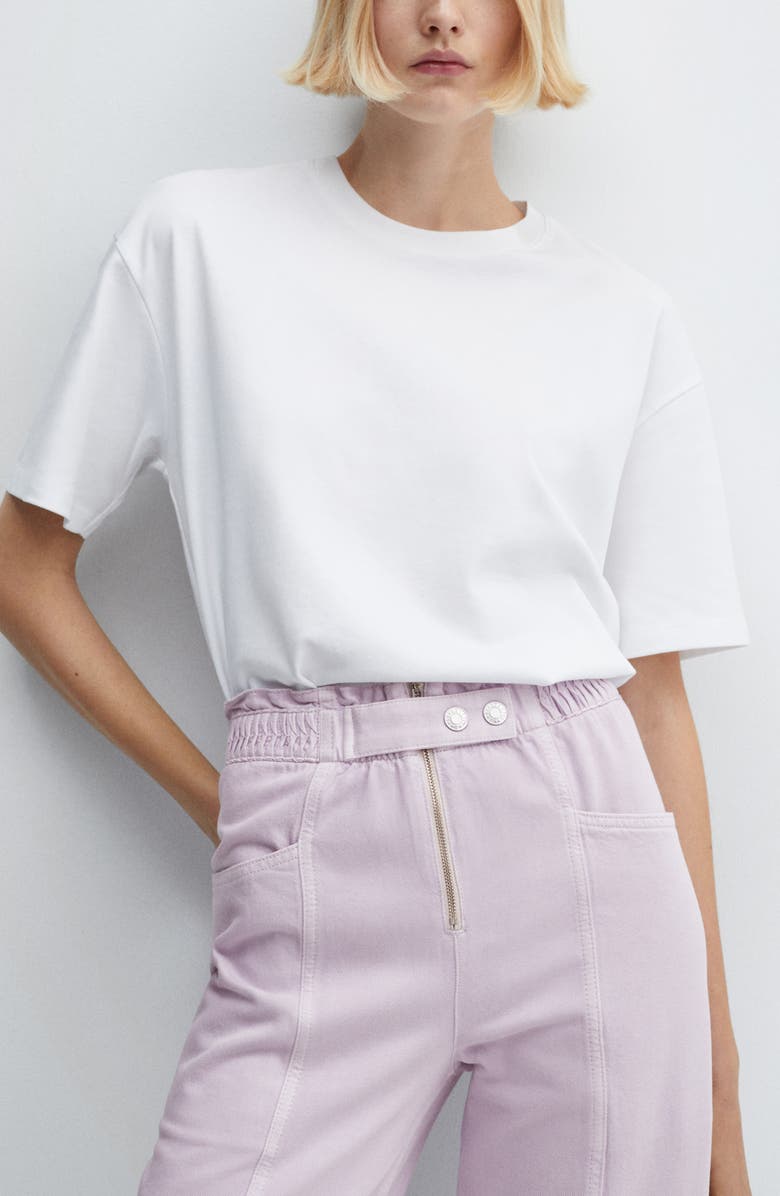 MANGO High Waist Crop Jeans, Alternate, color, 