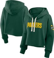 FANATICS Women's Fanatics Green Green Bay Packers Oversized Hometown Heritage Cropped Hoodie