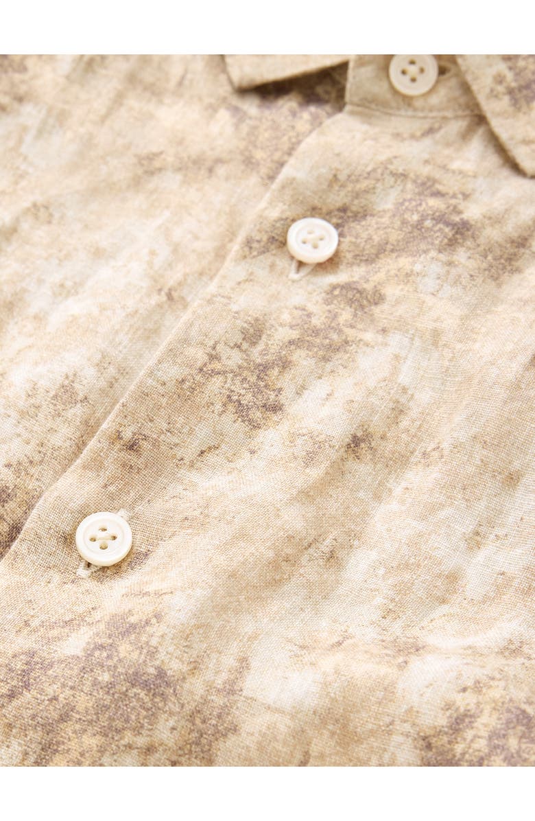 John Varvatos Luca Paint Pattern Button-Up Shirt, Alternate, color, Natural