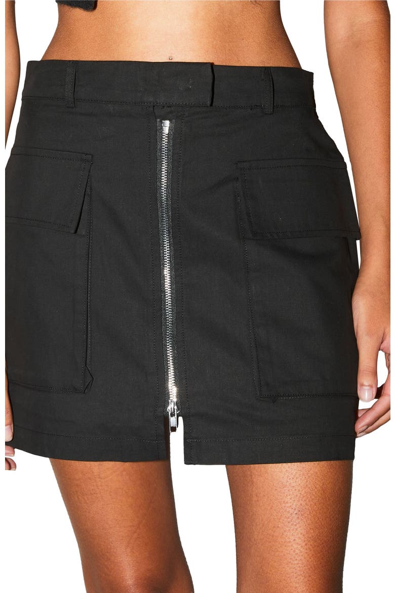 Blvck Zipped Skirt, Alternate, color, Black
