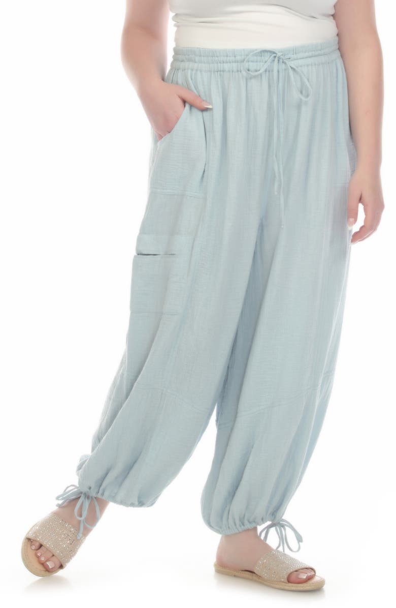BOHO ME Cotton Parachute Pants, Alternate, color, Chambray