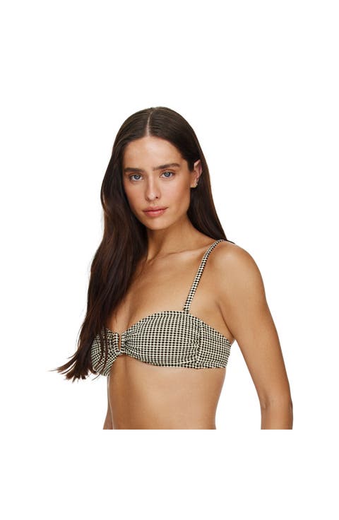 Sandy Beach Textured Bandeau Bikini Top