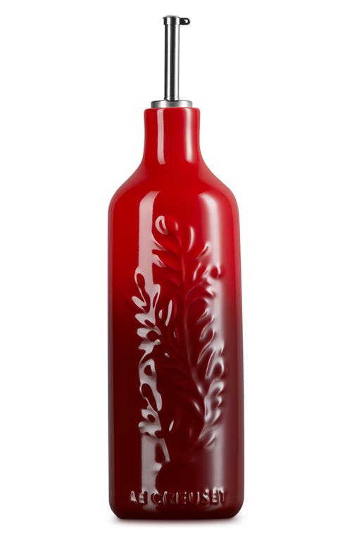 Le Creuset Olive Branch Stoneware Oil Cruet In Red