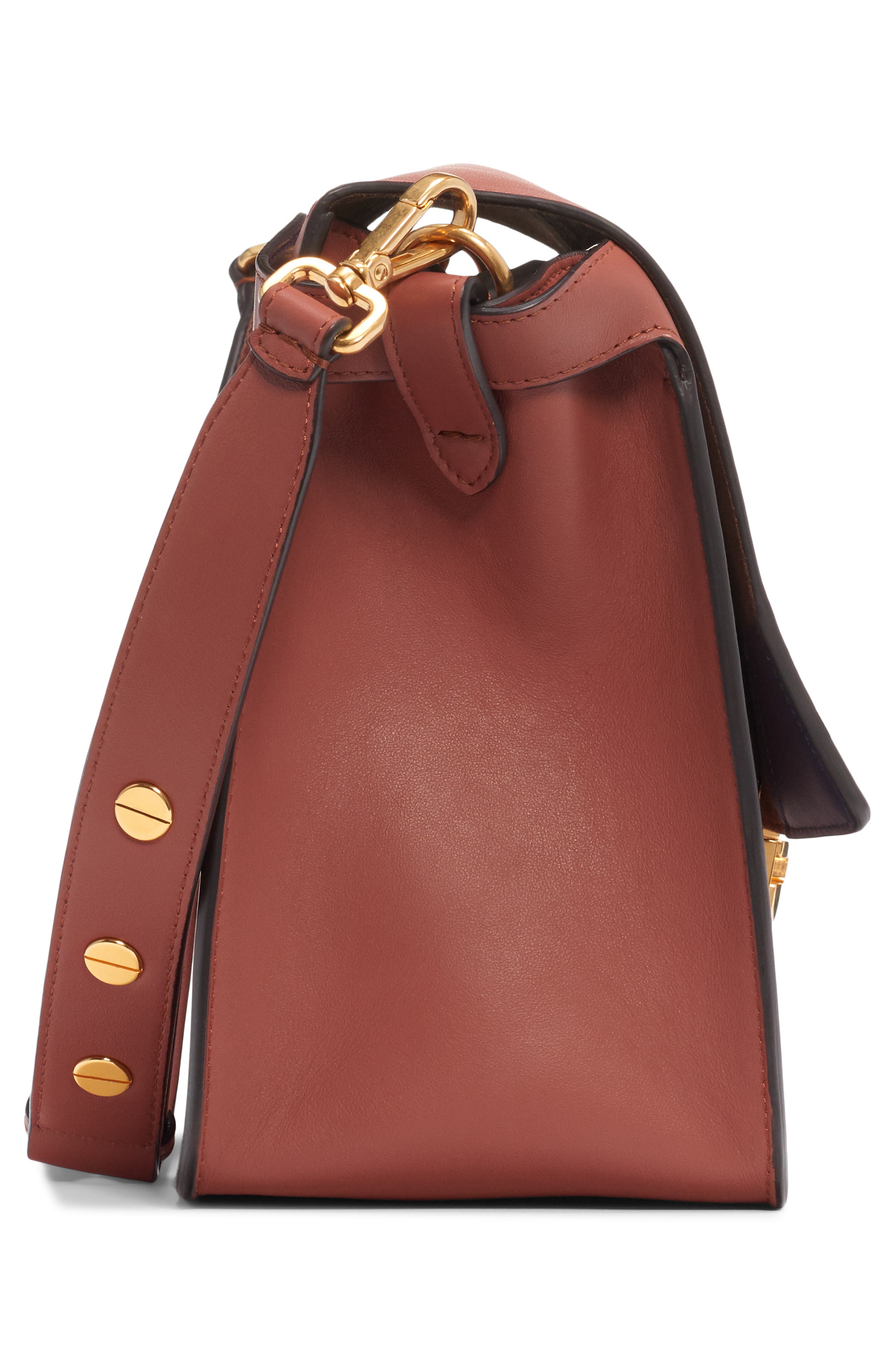 Fendi Large Kan U Leather Shoulder Bag, Alternate, color, 