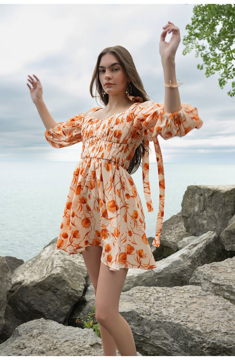 Vasiliki Aurelia Mini Off-Shoulder Dress, Alternate, color, Floral