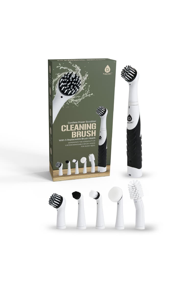 Cordless Power Scrubber Cleaning Brush, Main, color, White