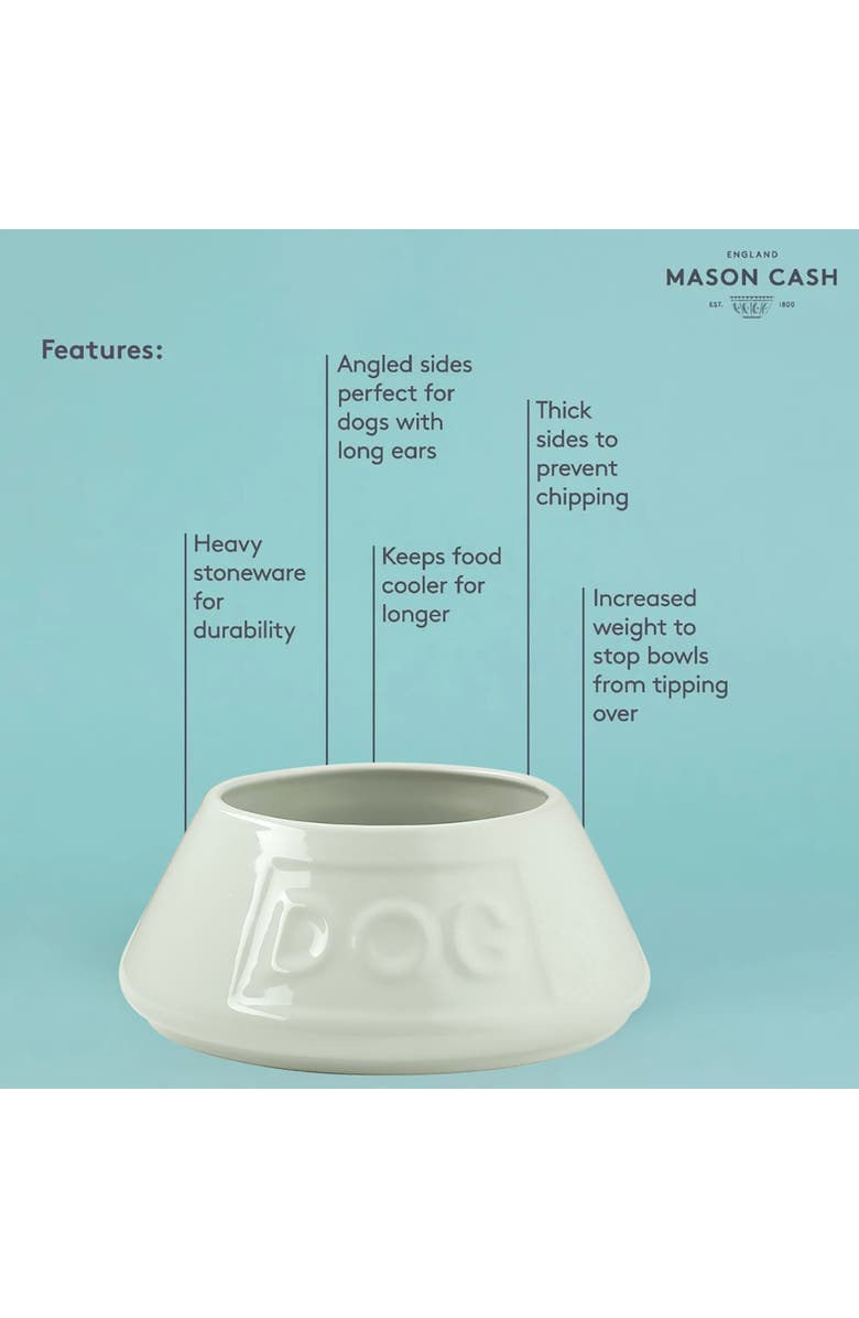 MASON CASH Non Tip Dog Bowl, Cream, 8.3 Inches, 54oz, Alternate, color, Off-White