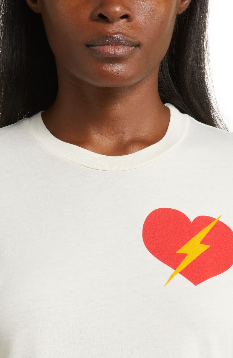 Aviator Nation Bolt Heart Cotton Blend Graphic T-Shirt, Alternate, color, 