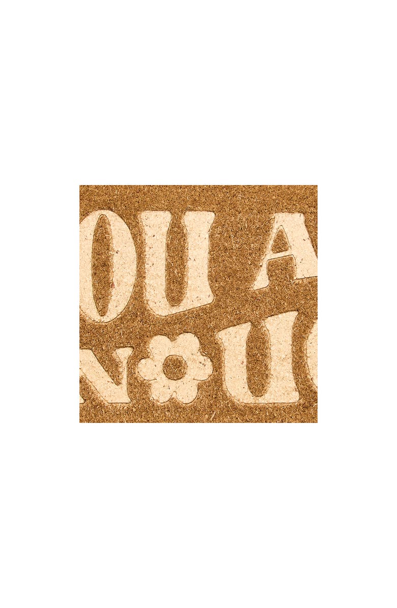 mDesign You Are Enough Coir Doormat for Outdoor/Indoor Entrance, Natural, Alternate, color, Natural