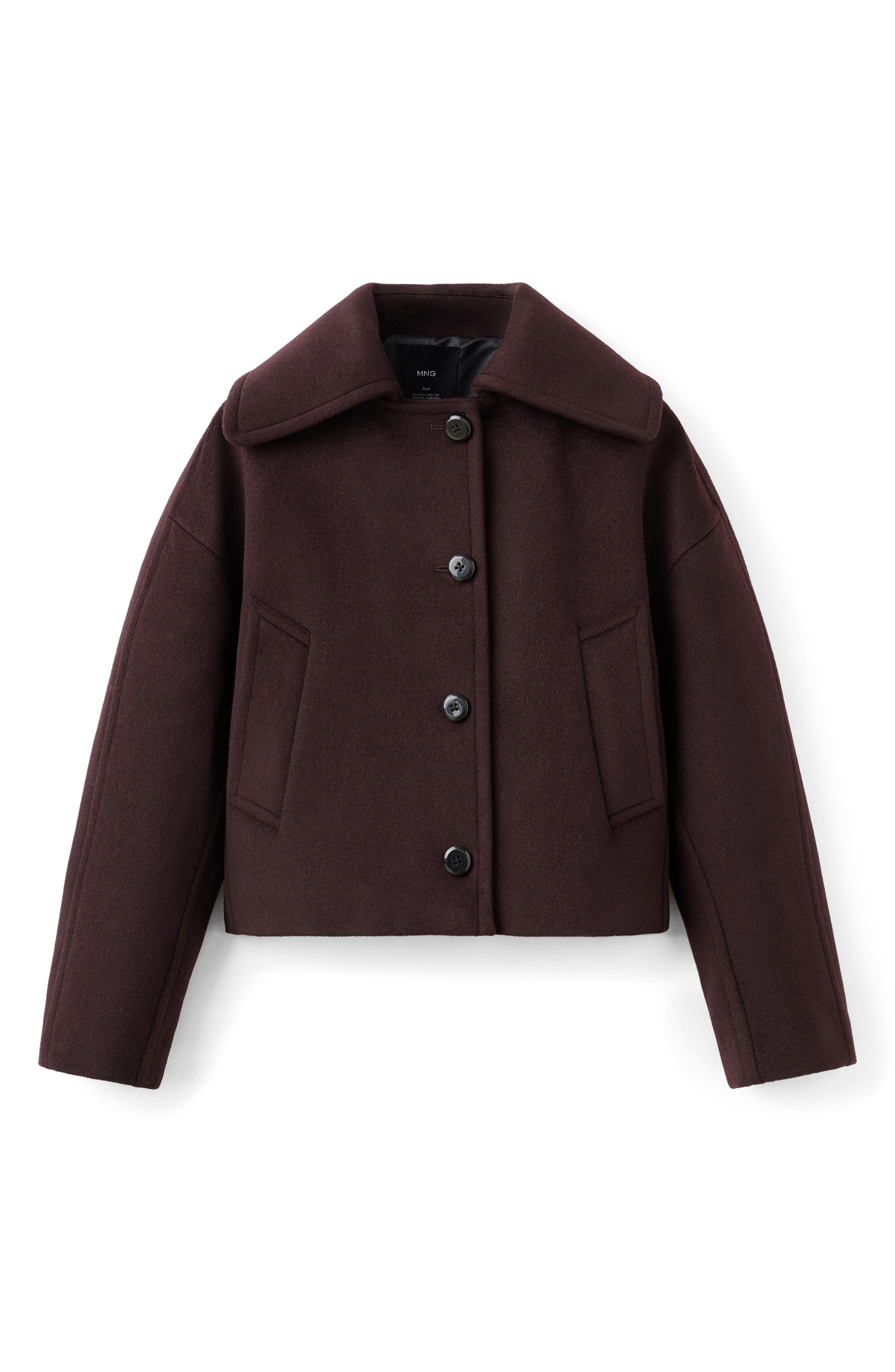 MANGO Wool Blend Crop Jacket — фото 4