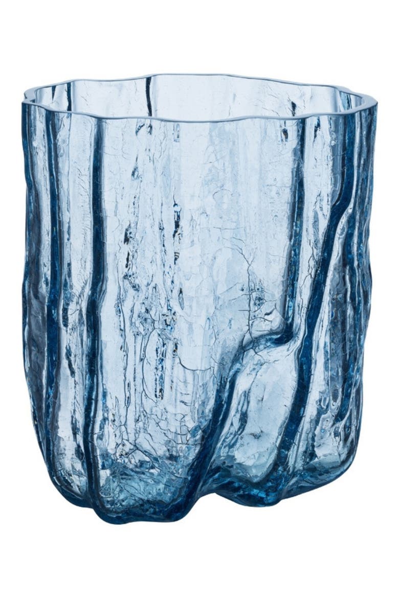 Crackle Tall Vase, Main, color, BLUE