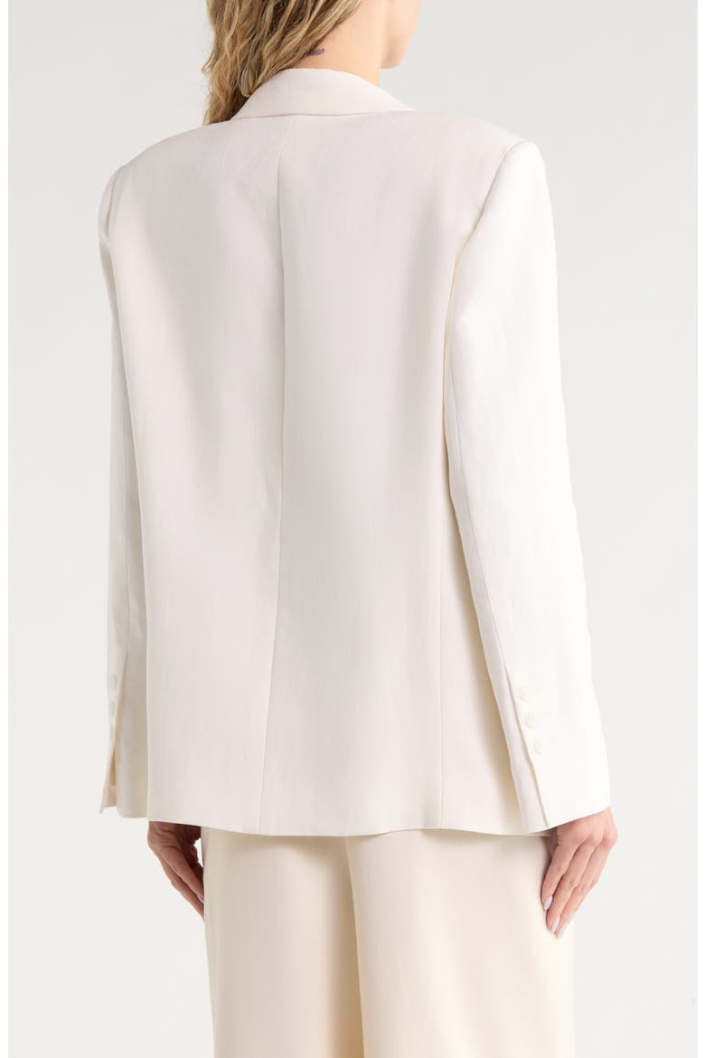 Harper Linen Double Breasted Blazer, Alternate, color, IVOIRE