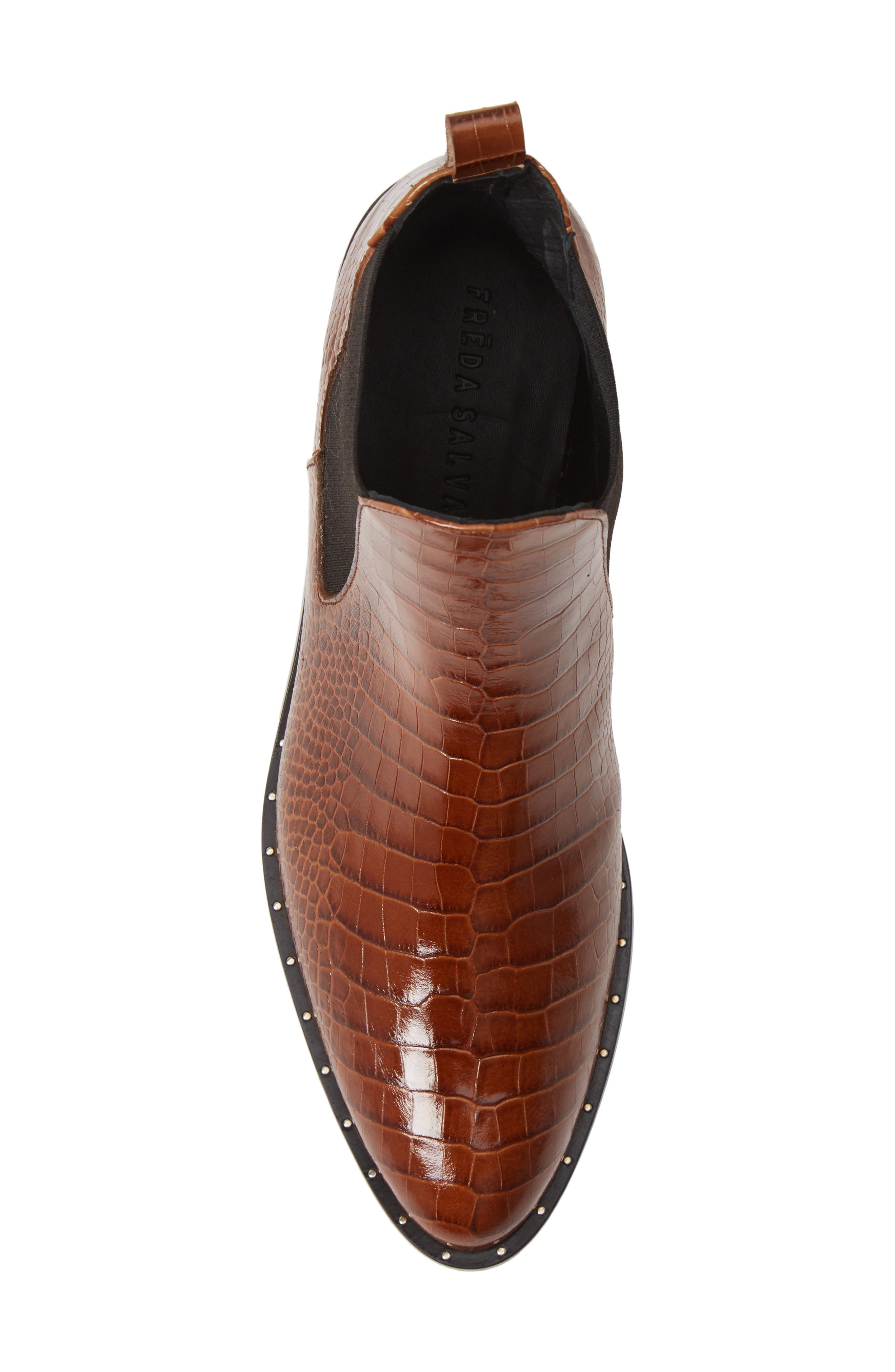 Sleek Chelsea Boot, Alternate, color, TOFFEE EMBOSSED CROC