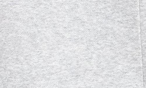 Skims Gray Cotton Fleece Relaxed Shorts In Light Heather Grey