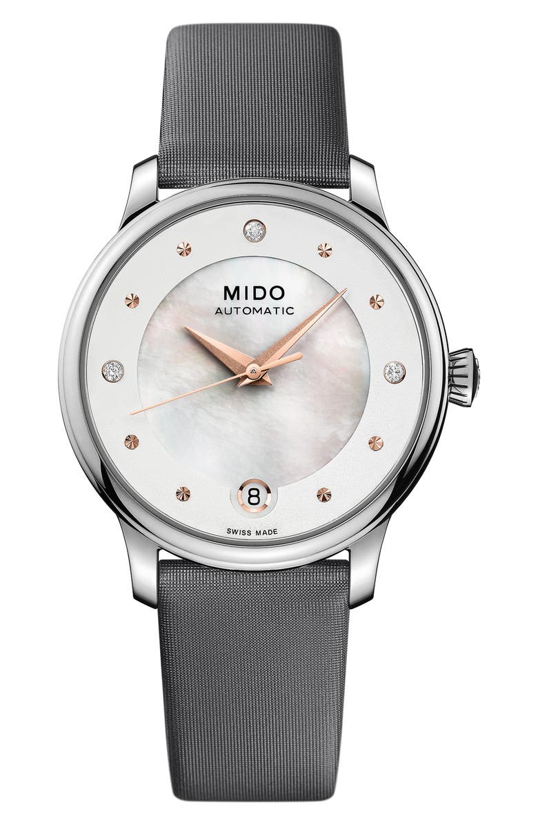 MIDO Baroncelli II Automatic Diamond Bracelet Watch, Alternate, color,