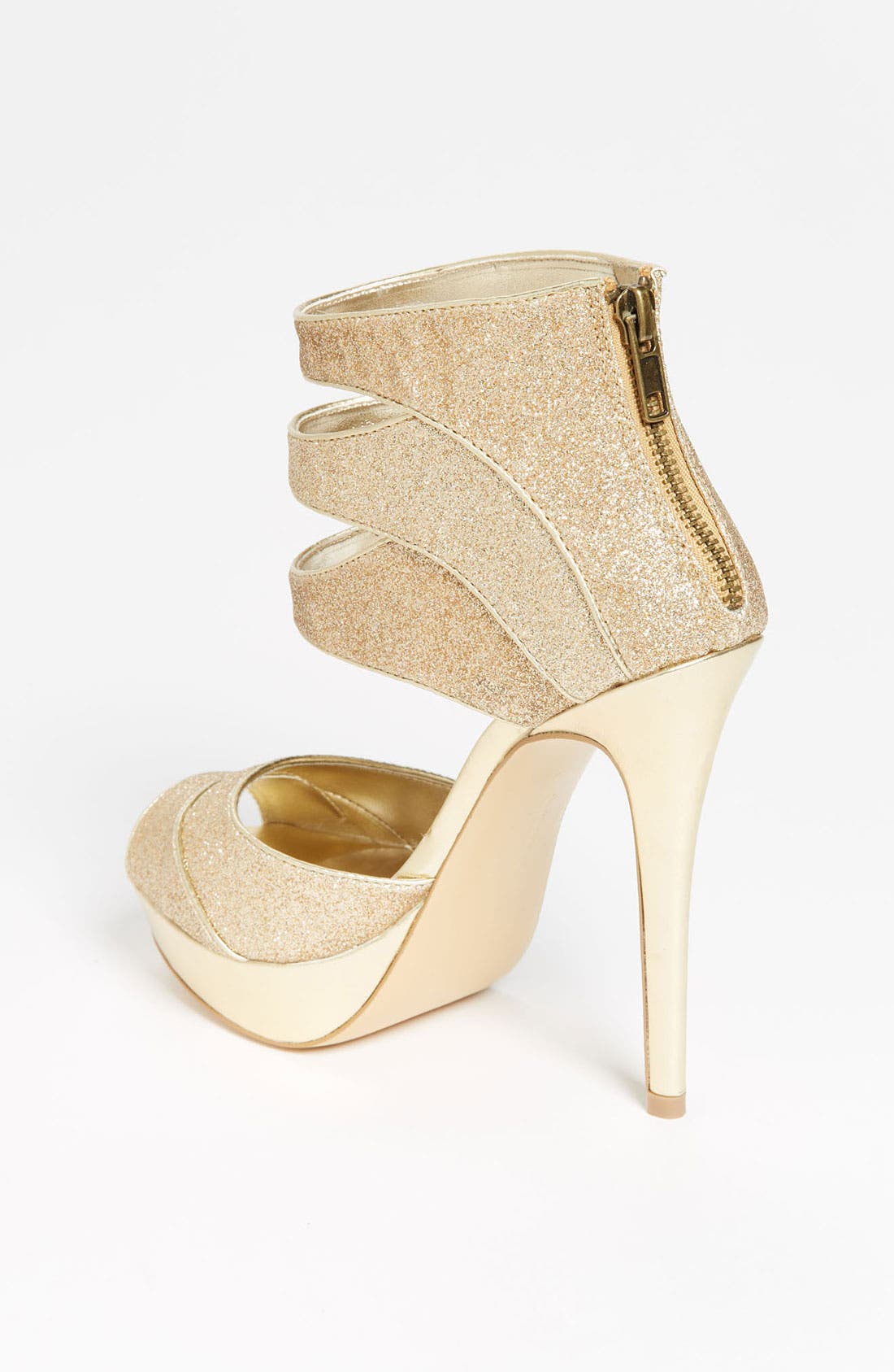 'Gazette' Sandal, Alternate, color, GOLD GLITTER