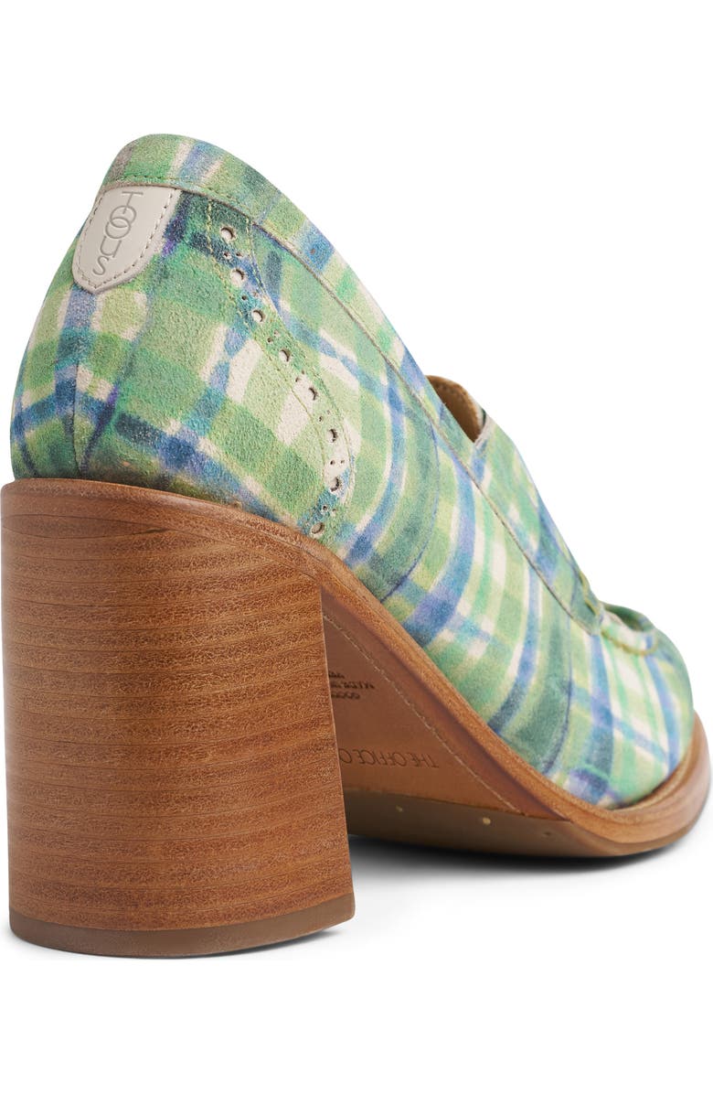 THE OFFICE OF US Mrs. Rosa Block Heel Pump, Alternate, color, Green/ Blue Plaid