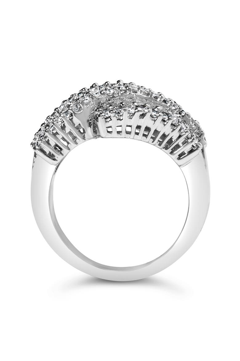 14K White Gold 1 3/4 Cttw Baguette Diamond Cocktail Ring Band, Alternate, color, White Gold
