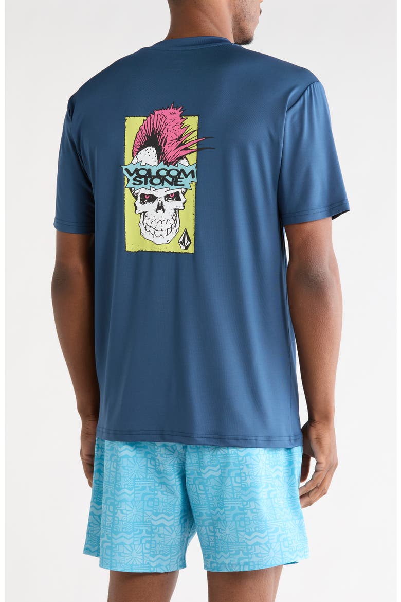 Crawdad Skeller Swim T-Shirt, Alternate, color, DEEP BLUE