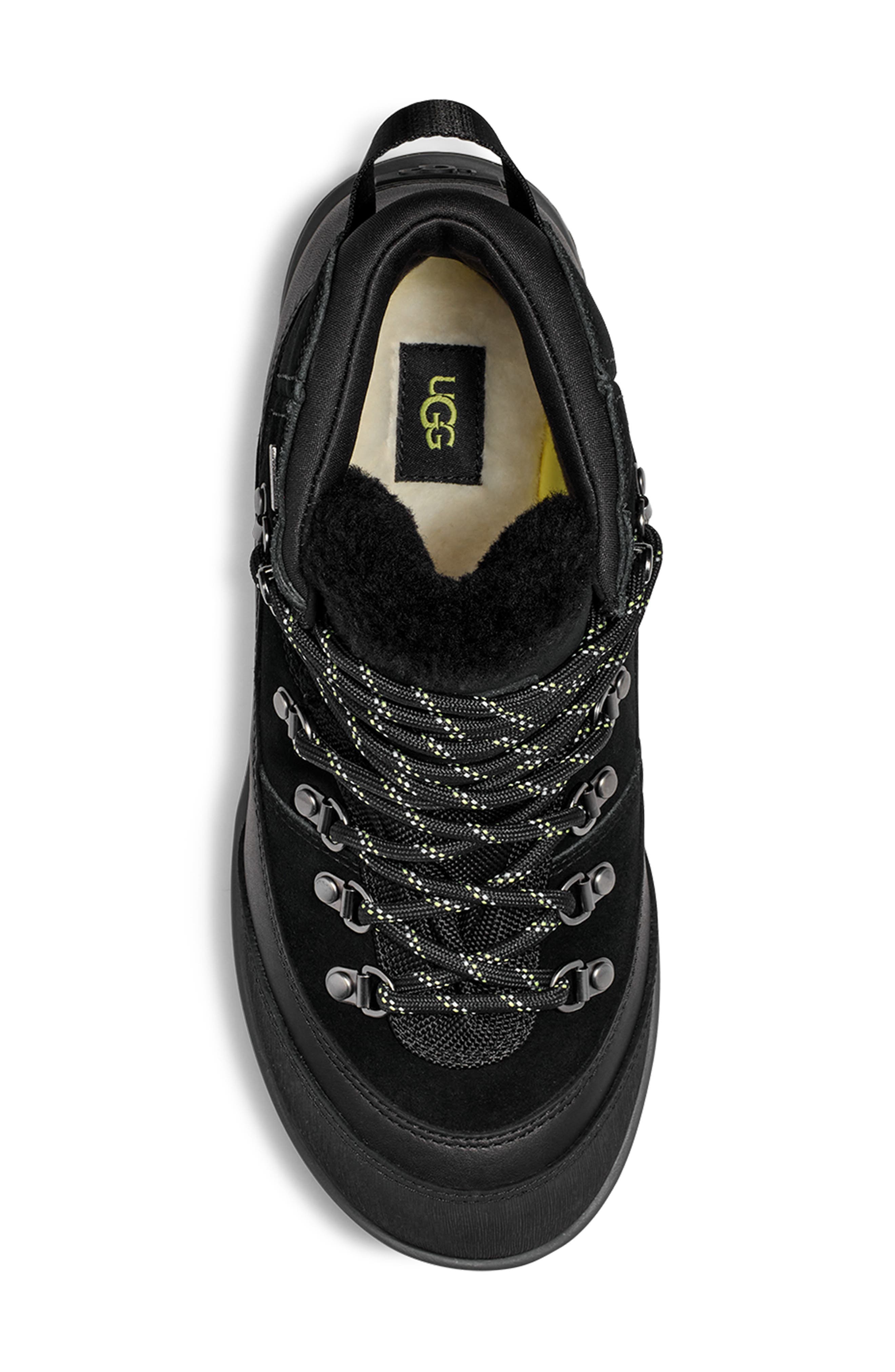 UGG<sup>®</sup> Brecken Waterproof Lace-Up Boot, Alternate, color, Black