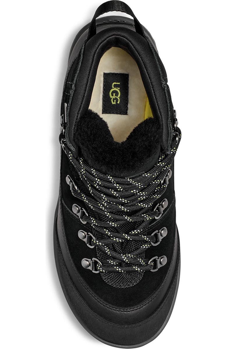 UGG<sup>®</sup> Brecken Waterproof Lace-Up Boot, Alternate, color, Black