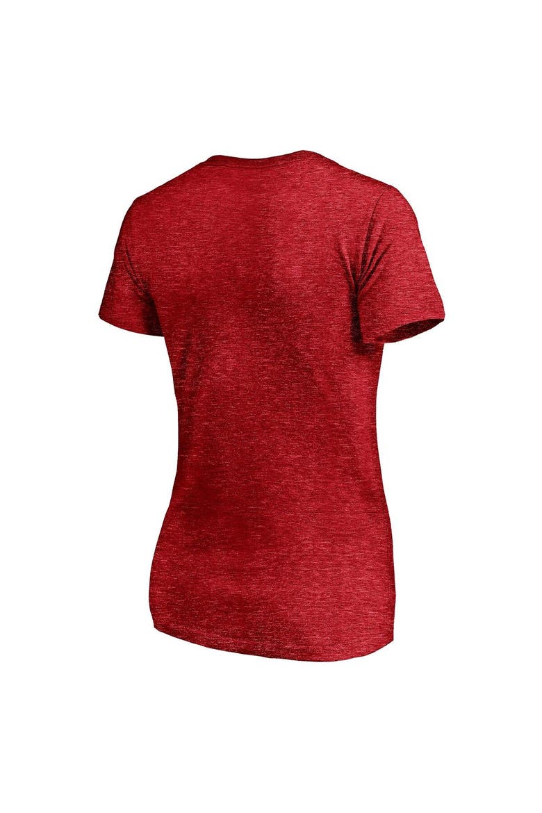 Women's Fanatics Branded Heathered Red Team USA 2022 Winter Olympics Circle Star Tri-Blend V-Neck T-Shirt, Alternate, color, Heather Red