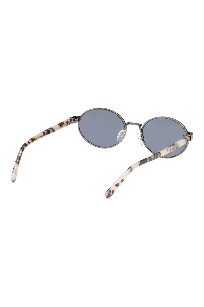 51mm Oval Sungalsses, Alternate, color, SHINY GUNMETAL / SMOKE LENS