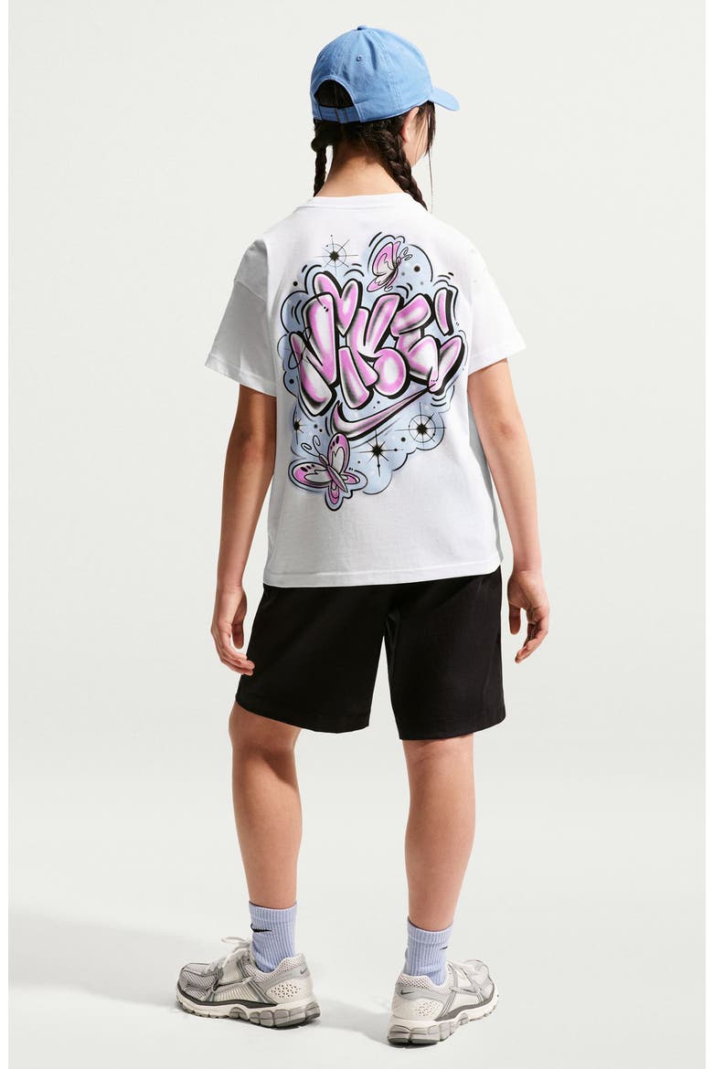Kids' Airbrush Graphic T-Shirt, Alternate, color, WHITE