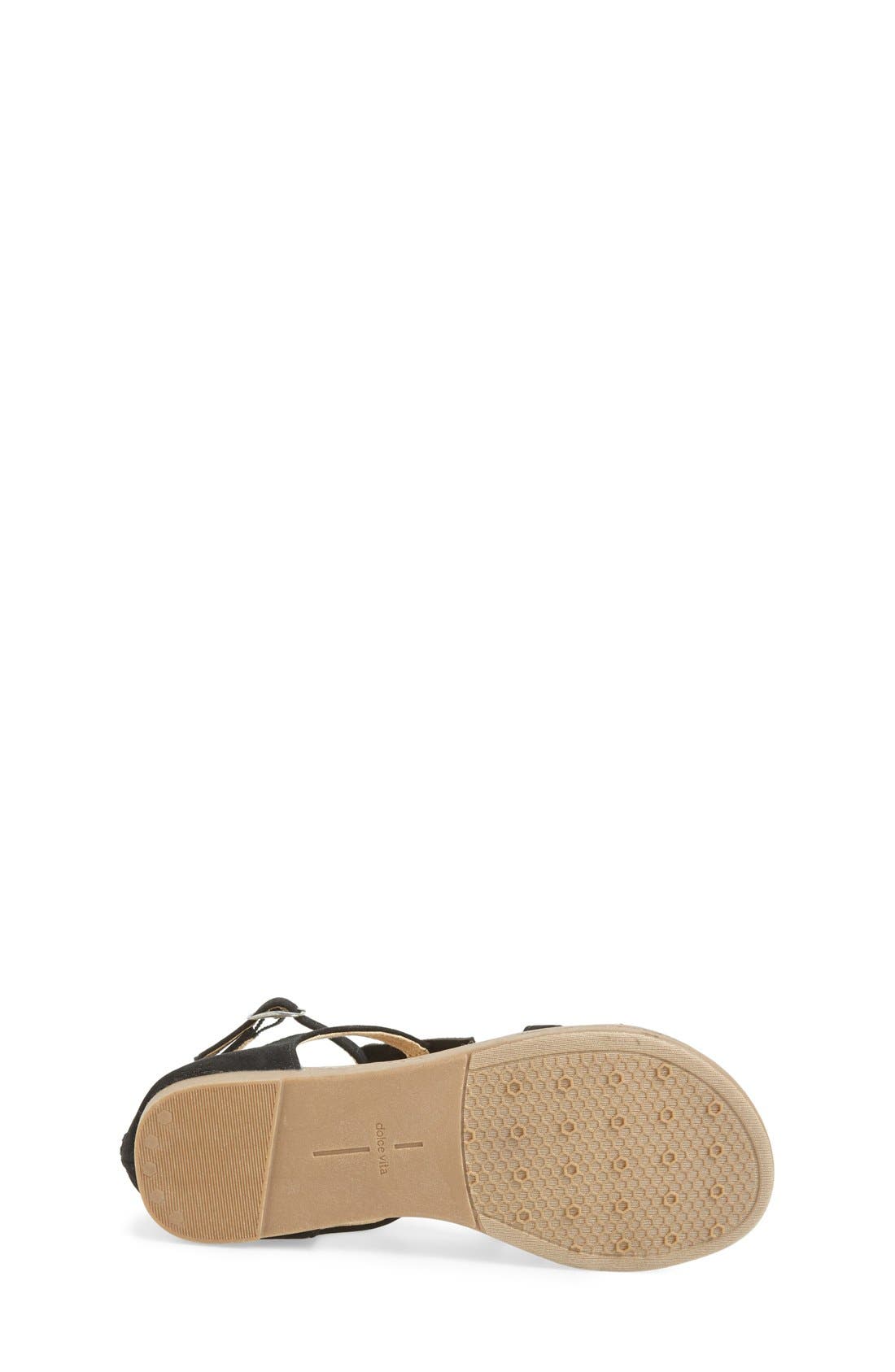 DV by Dolce Vita 'Bazia' Fringe Sandal, Alternate, color, BLACK