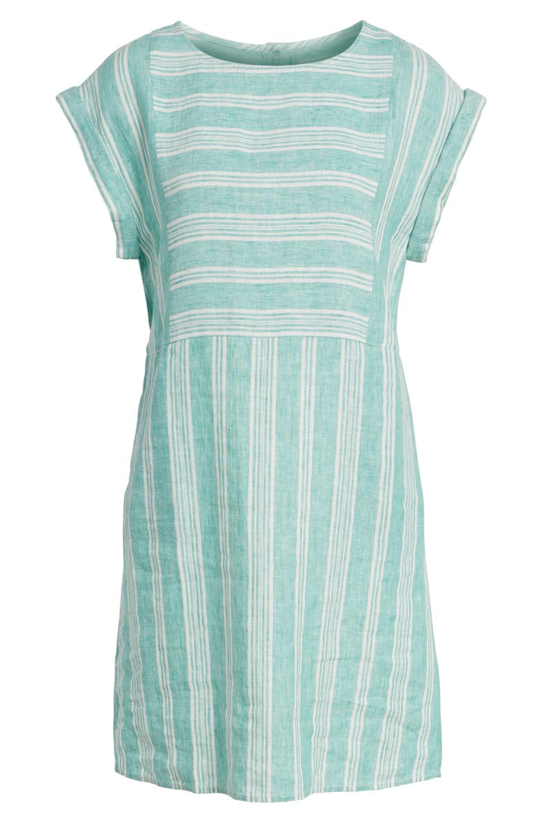 Caslon<sup>®</sup> Stripe Linen Shift Dress, Alternate, color, 