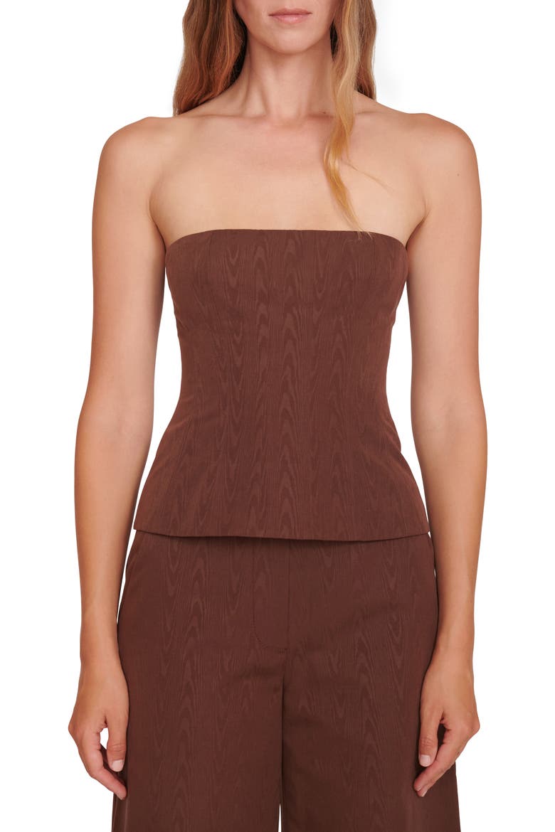 Woodgrain Tube Top, Main, color, CHOCOLATE