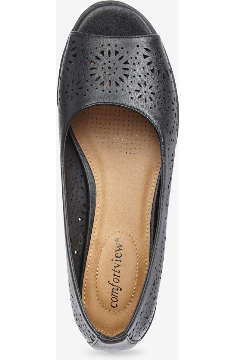 Comfortview The Korrina Slip On Flat, Alternate, color, Black