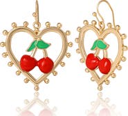 Juicy Couture Cherry Heart Drop Earrings