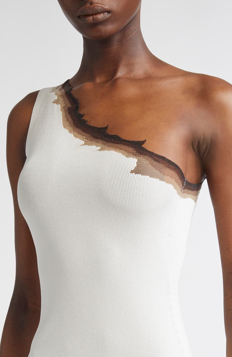 GRACE LING Flame One-Shoulder Maxi Dress, Alternate, color, White Marshmallow