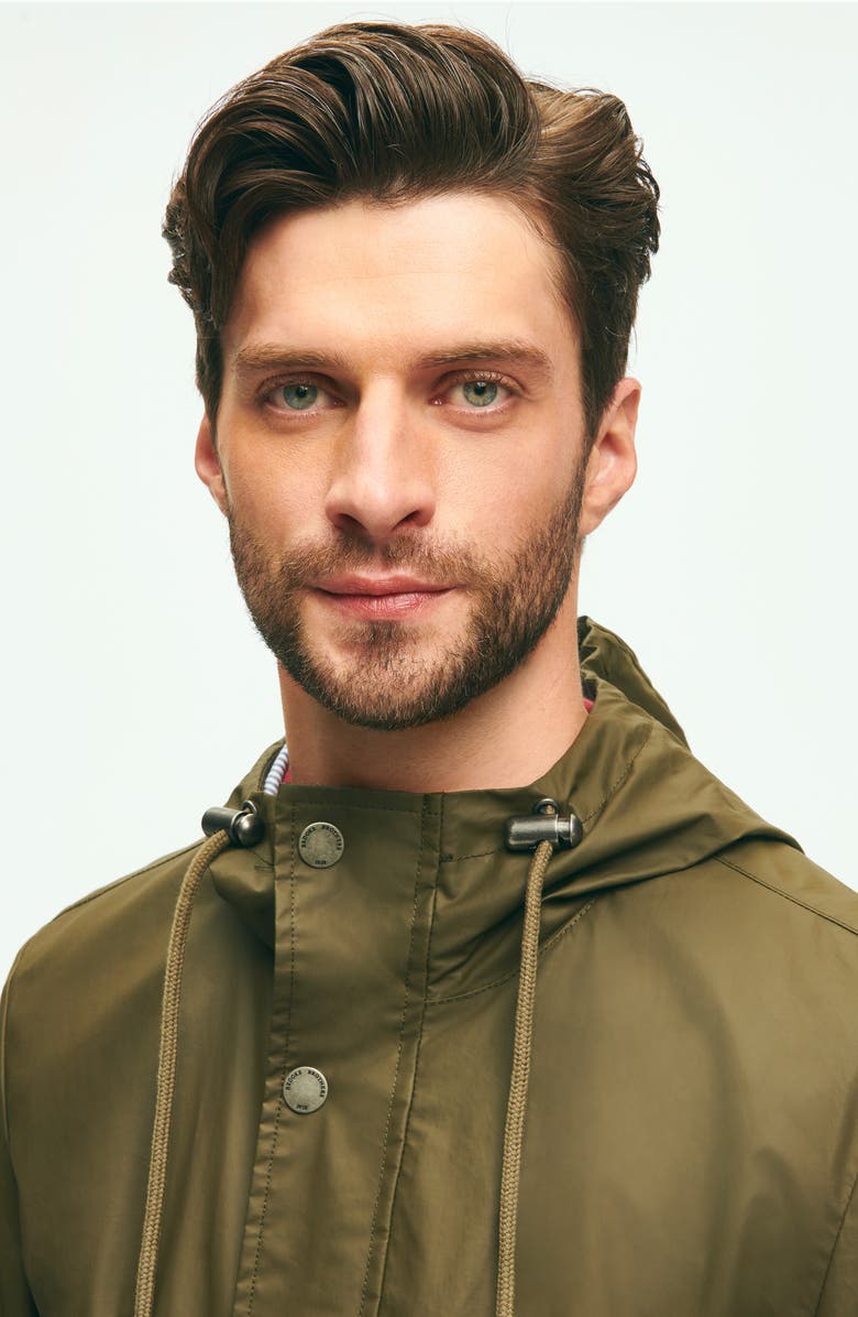 Brooks Brothers Out Bonded Hooded Jacket, Alternate, color, 