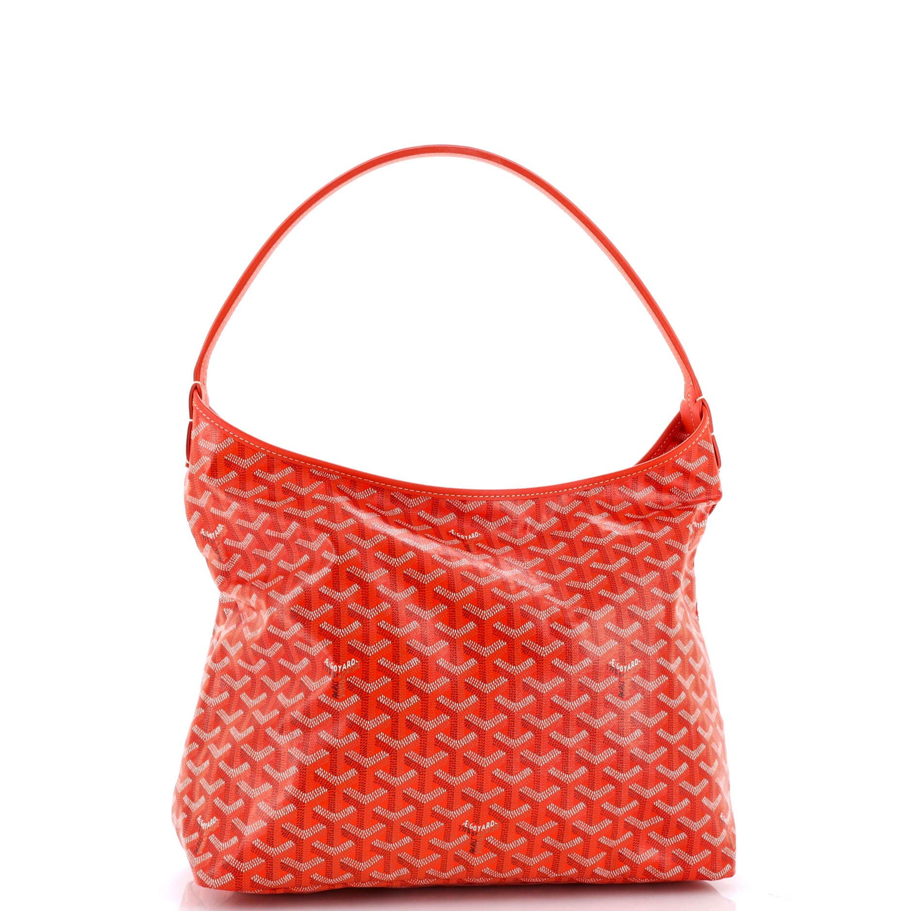 Pre-Owned Goyard Boheme Hobo Coated Canvas, Alternate, color, Orange