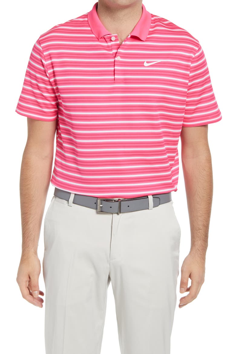 Dri-Fit Victory Polo Shirt, Main, color, HYPER PINK/ WATERMELON/ WHITE