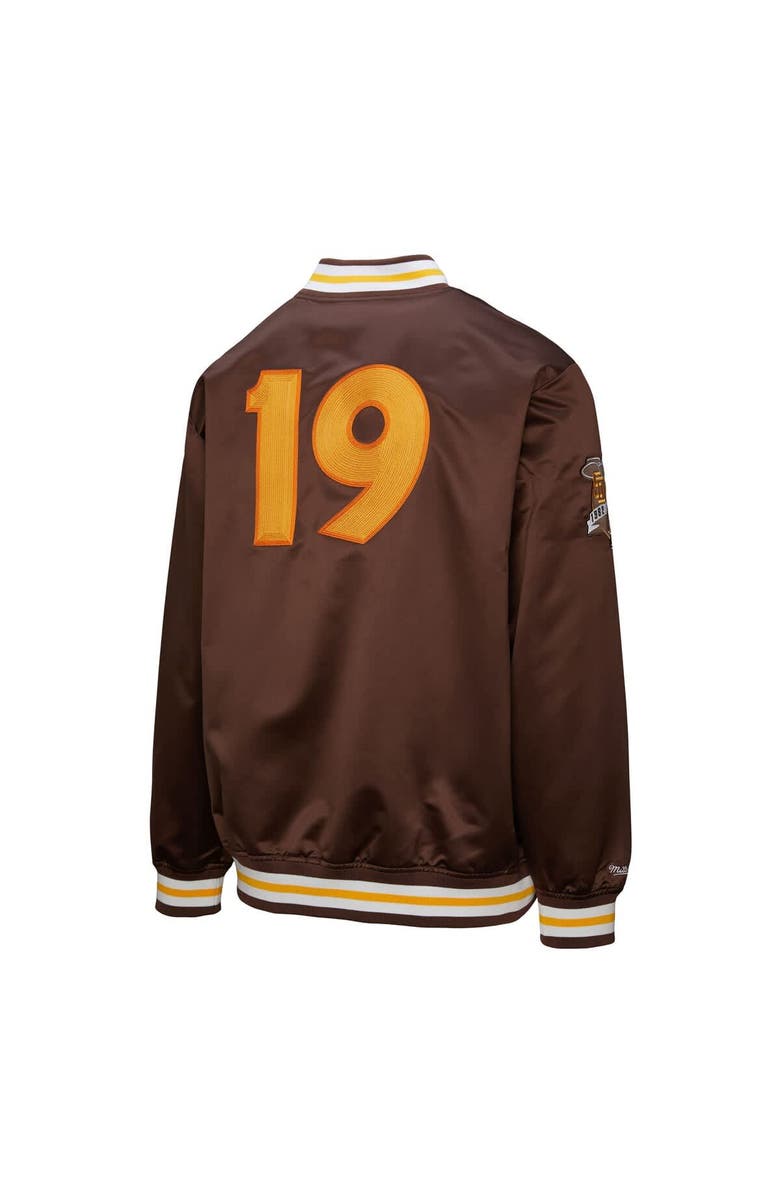 Mitchell & Ness Men's Mitchell & Ness Tony Gwynn Brown San Diego Padres Legends Collection Vintage Satin Full-Snap Jacket, Alternate, color, 