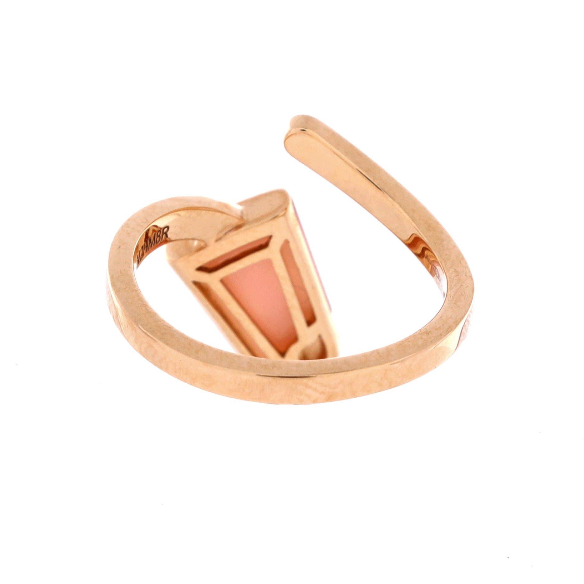 Gelati Ring 18K Rose Gold with Pink Opal and Diamonds, Alternate, color, Metallic Gold