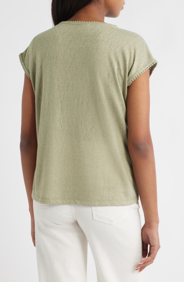 Bobeau Caty Embroidered Eyelet Tank, Alternate, color, Light Olive