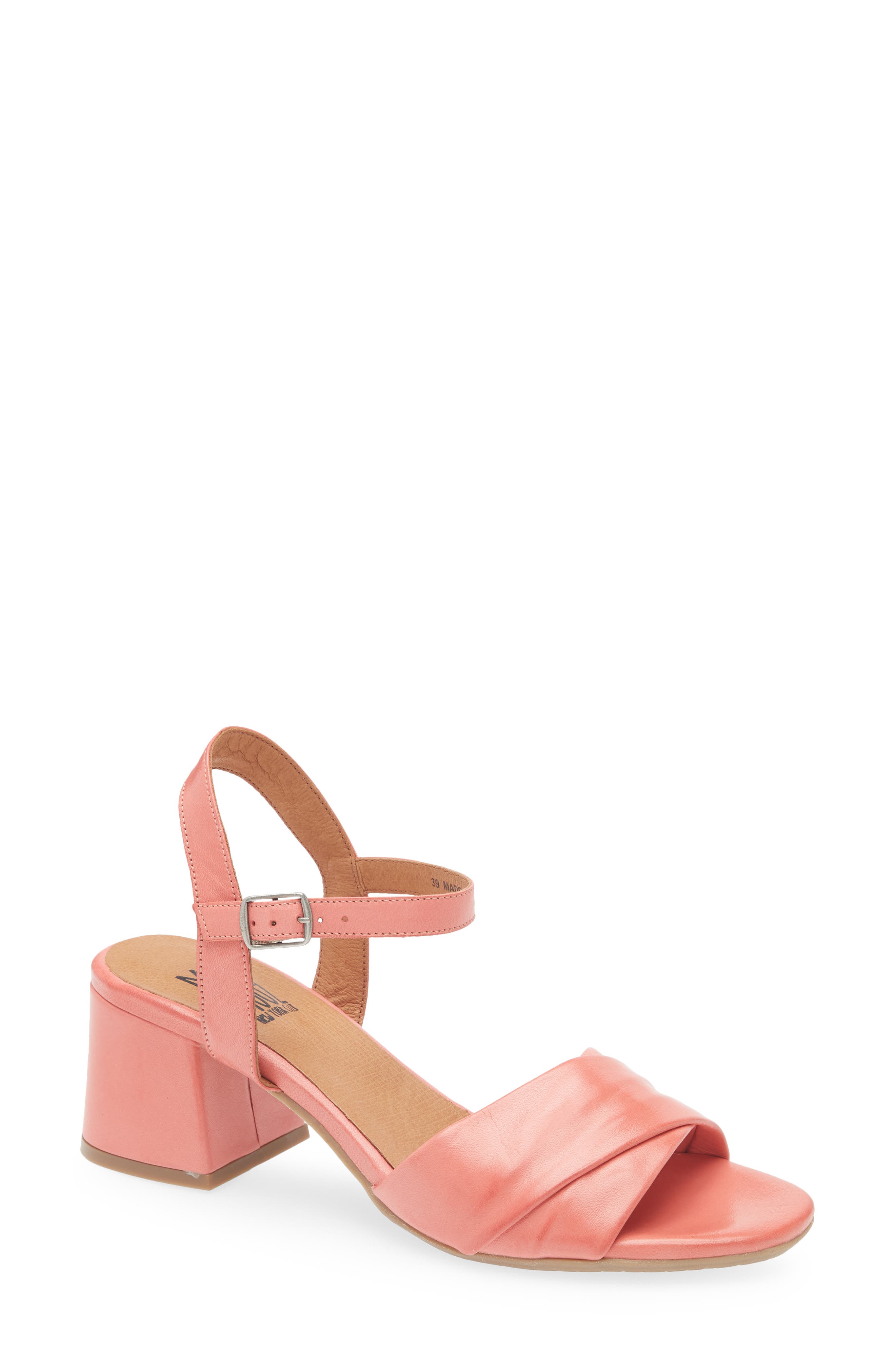Bela Block Heel Sandal, Main, color, AZALEA