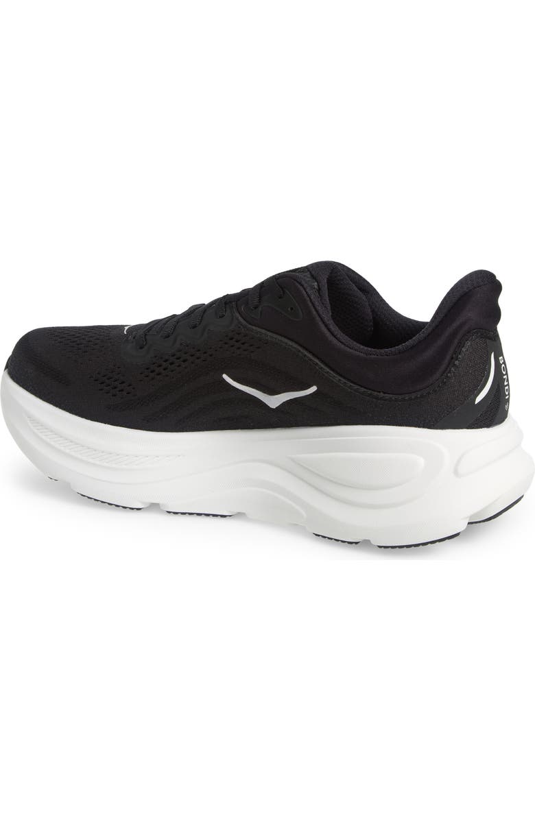 HOKA Bondi 9 Running Shoe, Alternate, color, Black / White