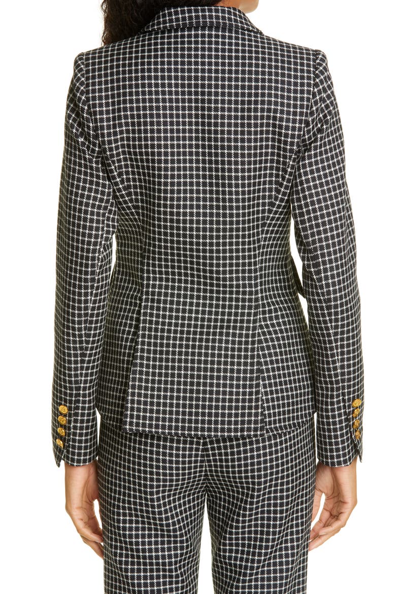 Check Wool Blazer, Alternate, color, BLACK GRID