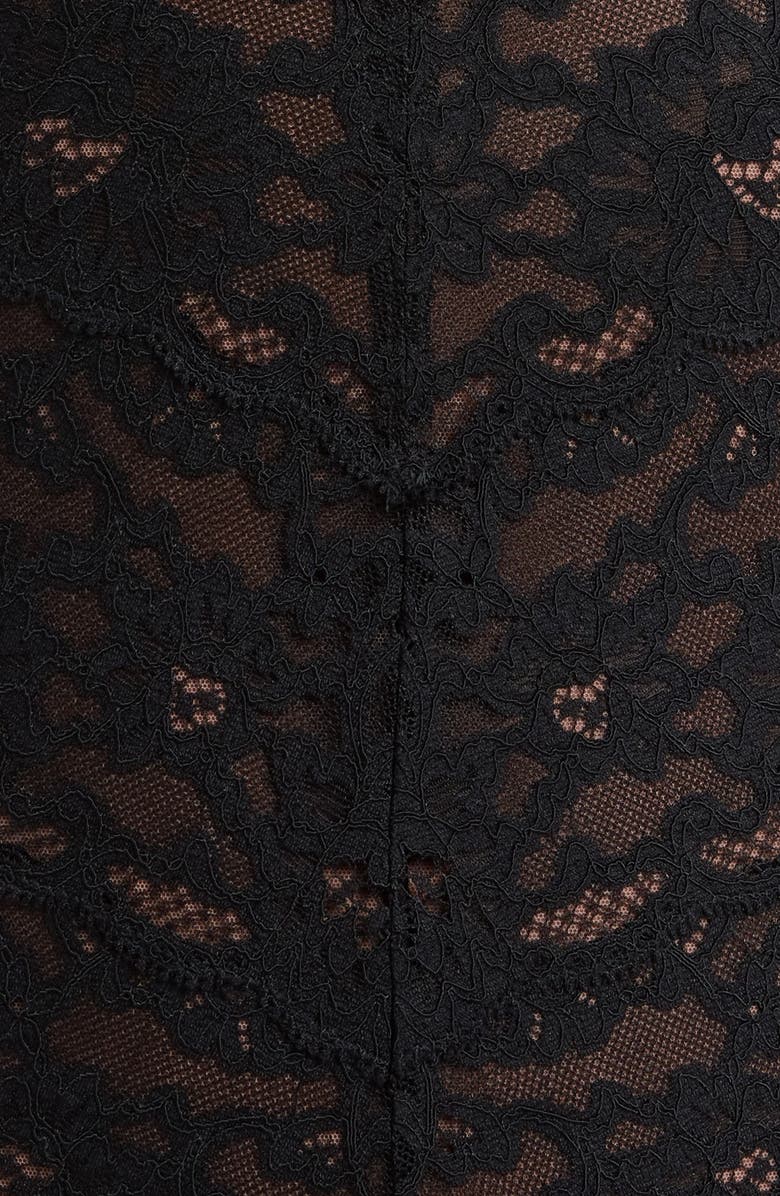 Fleur Du Mal Lace Balconette Bodysuit, Alternate, color, Black