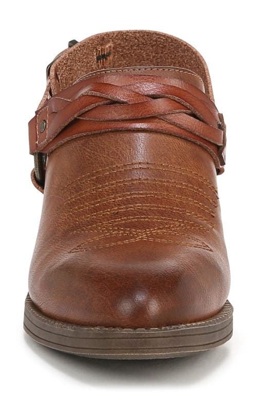 Blowfish Malibu Women's Robin Pointed Toe Block Heel Mules In Tan Faux Leather